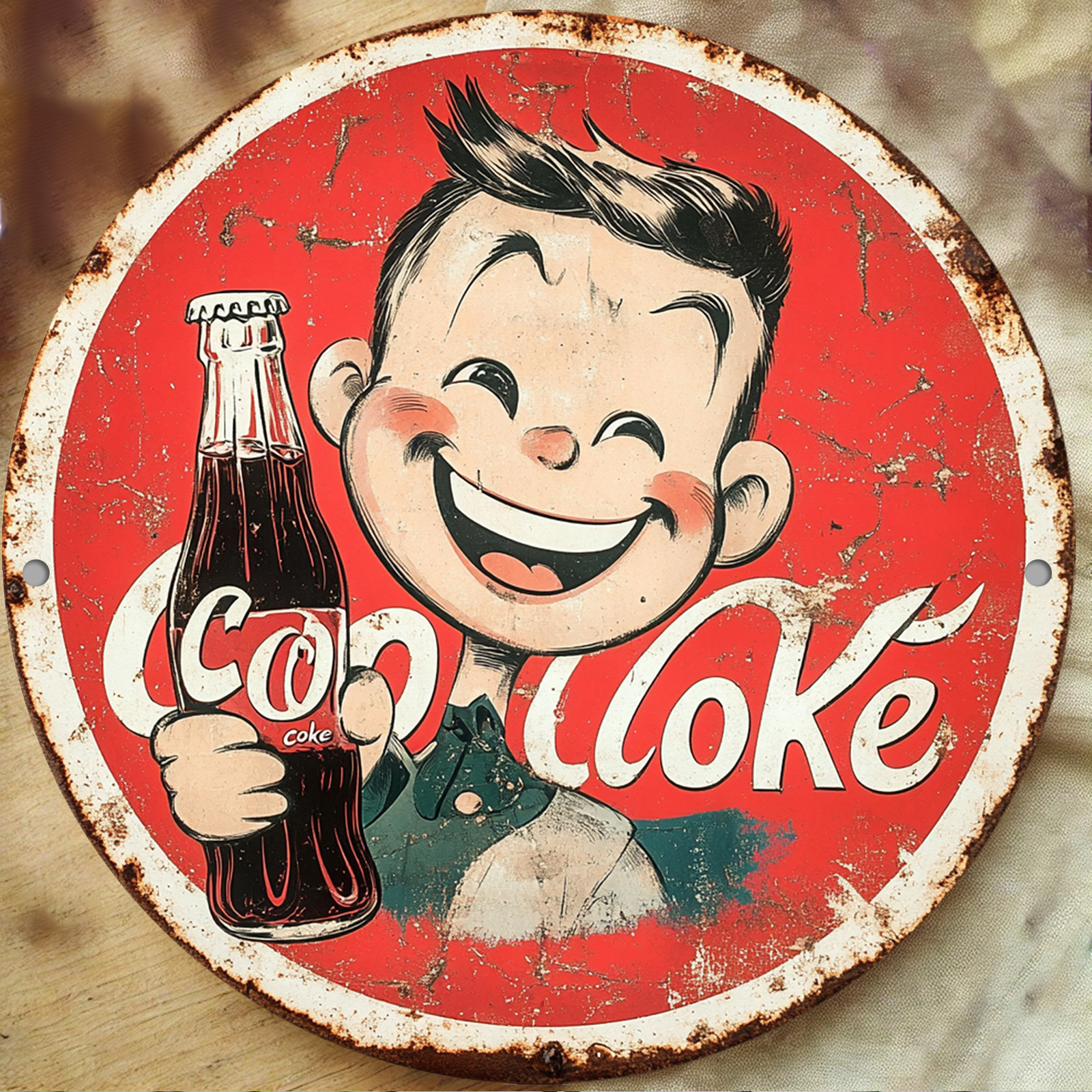 Vintage-Style Cola Advertiseme - đánh giá và giá Home Bar Cafe