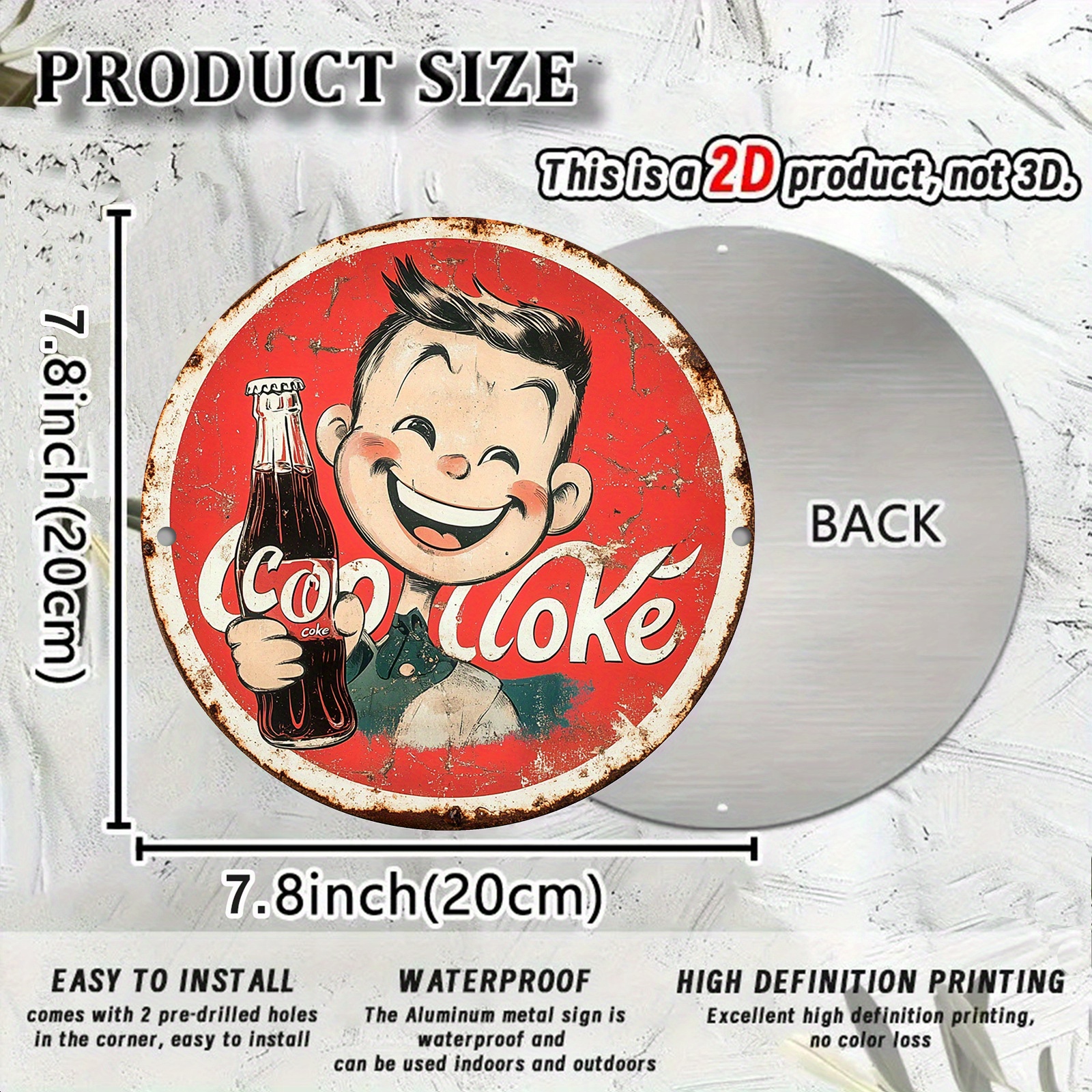 Vintage-Style Cola Advertiseme - đánh giá và giá Home Bar Cafe
