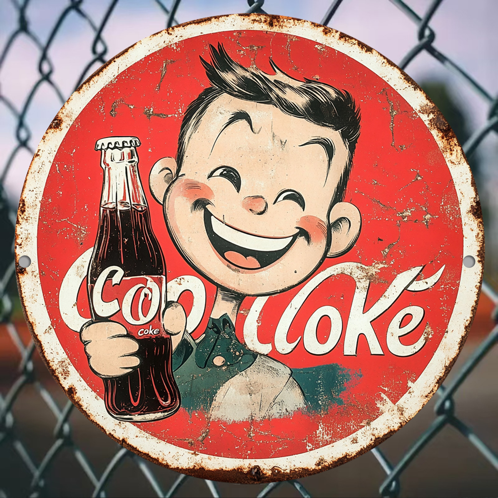 Vintage-Style Cola Advertiseme - đánh giá và giá Home Bar Cafe