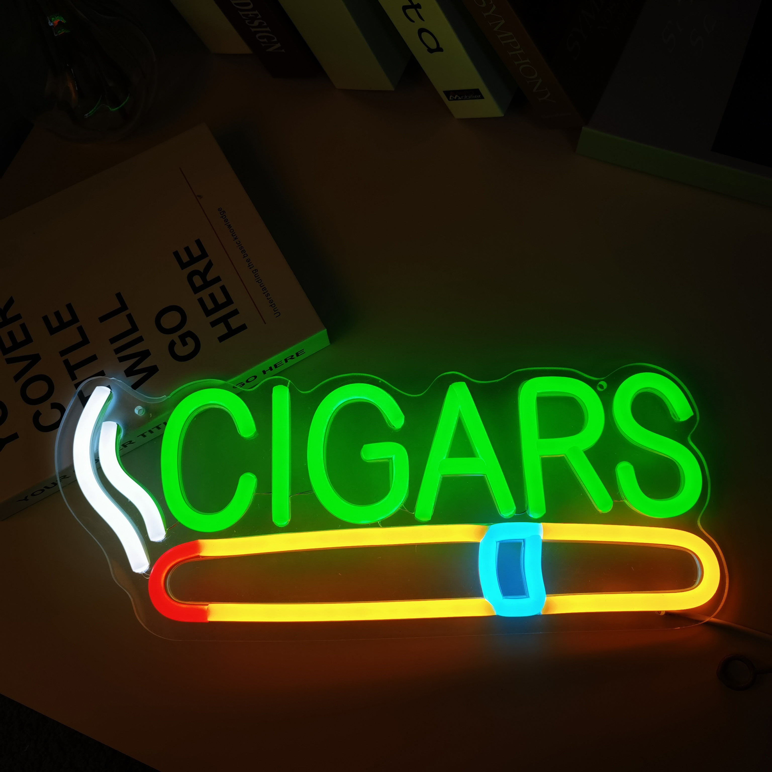 Cigar Shop Neon Sign, For Home - đánh giá và giá Home Bar Lounge