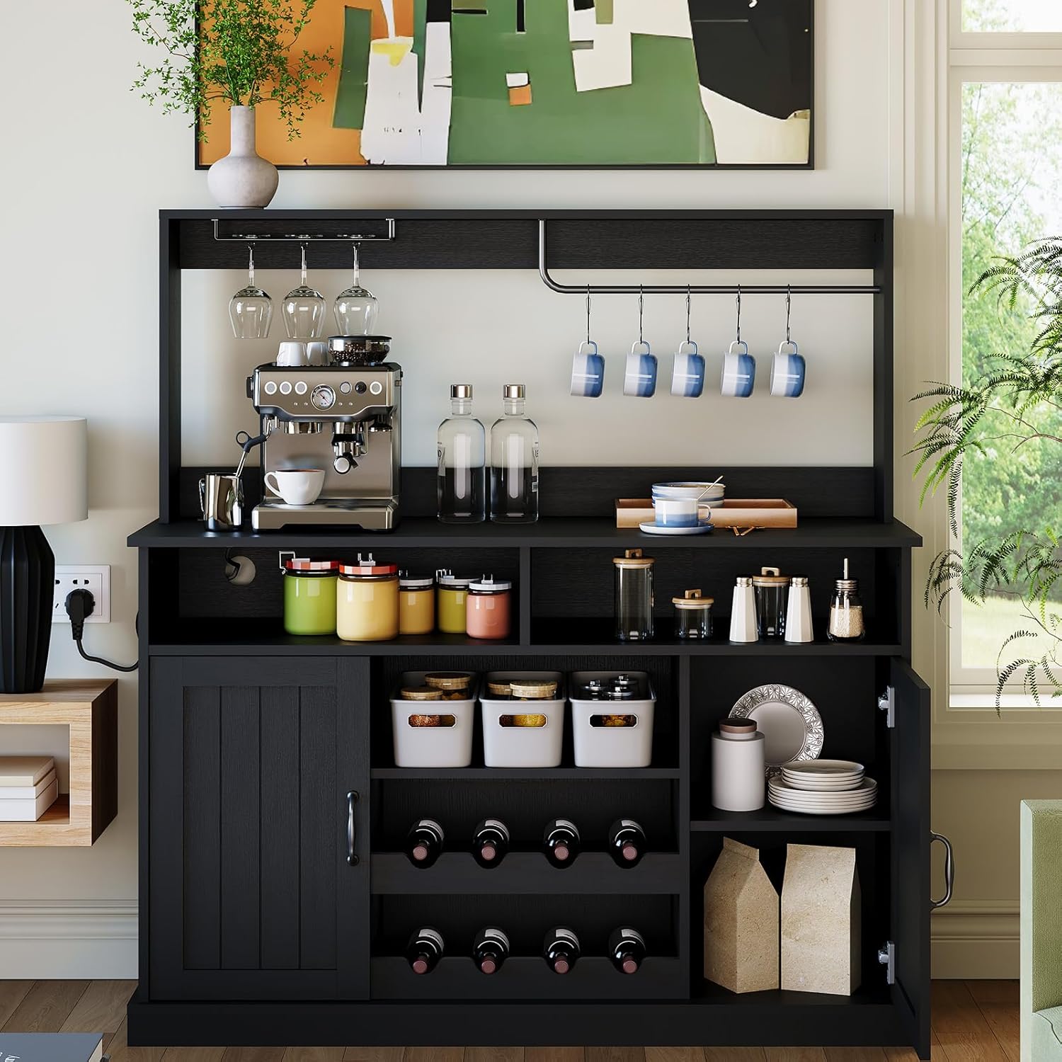 47 in Farmhouse Coffee Bar Cab - đánh giá và giá Home Bar Setup