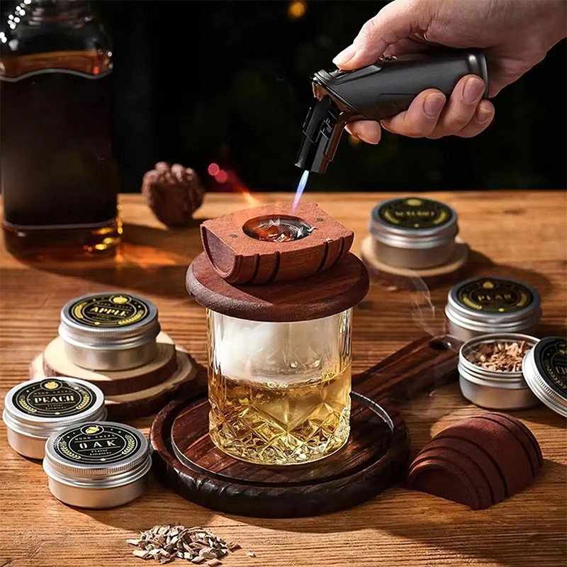 Wooden Cocktail Smoker Kit Smo - đánh giá và giá Smoking Gun Kit