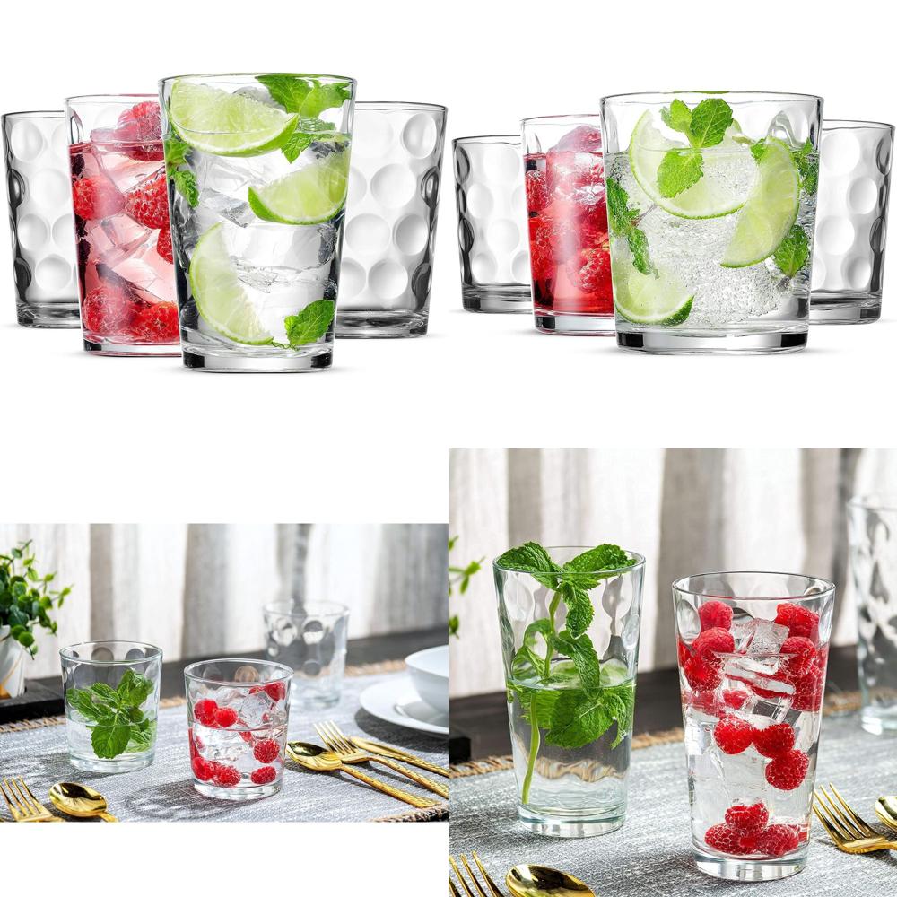 12-Piece Elegant Stackable Gla - đánh giá và giá Highball Glass Set