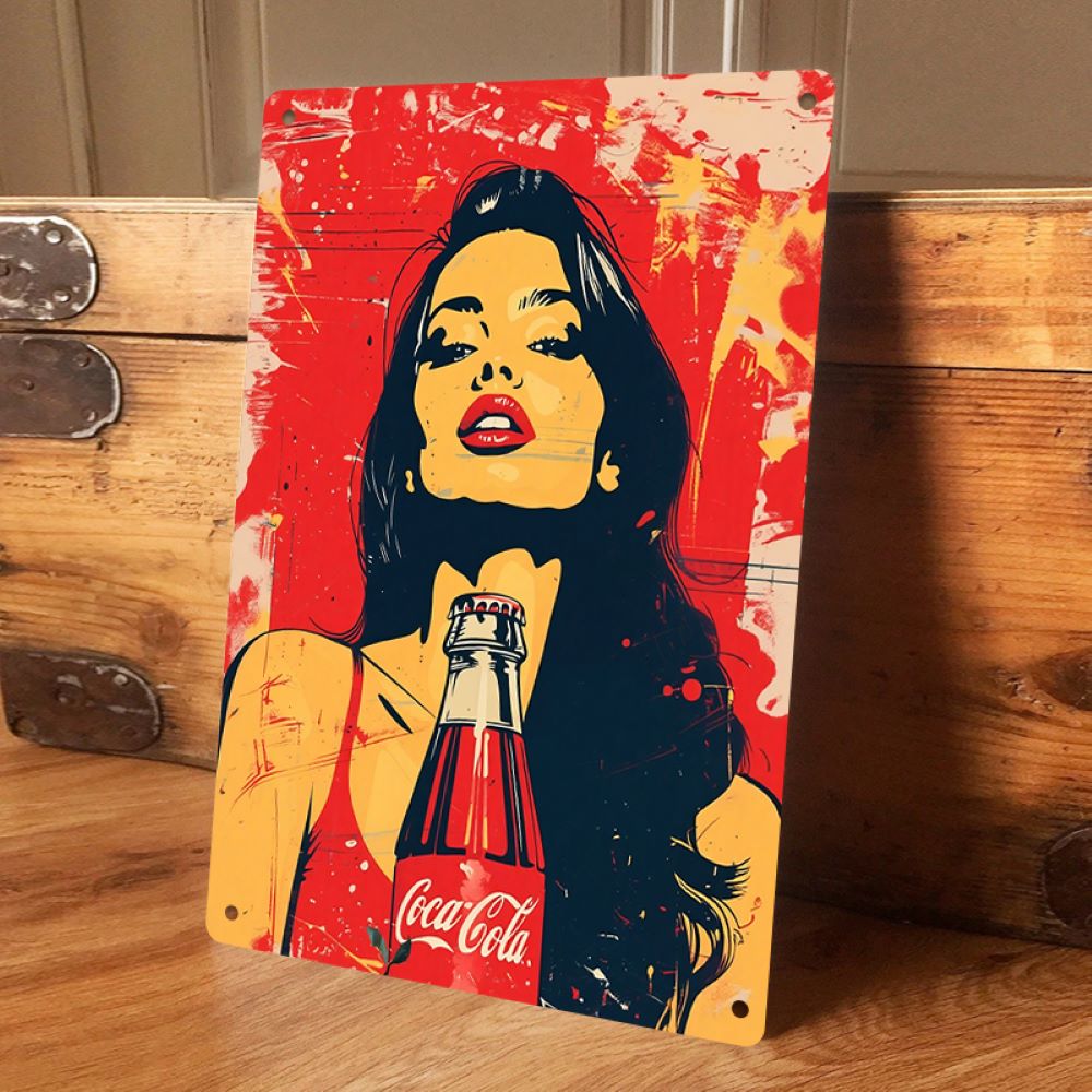 1PC 2D flat vintage Coca Cola  - đánh giá và giá Home Bar And Coffee