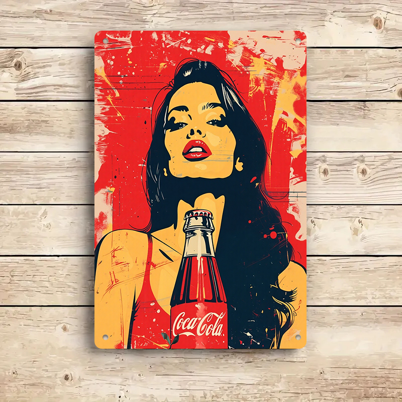 1PC 2D flat vintage Coca Cola  - đánh giá và giá Home Bar And Coffee