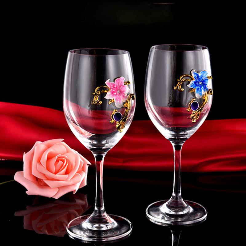 Elegant Enamel Red Wine Glasse - đánh giá và giá Highball Glass Set