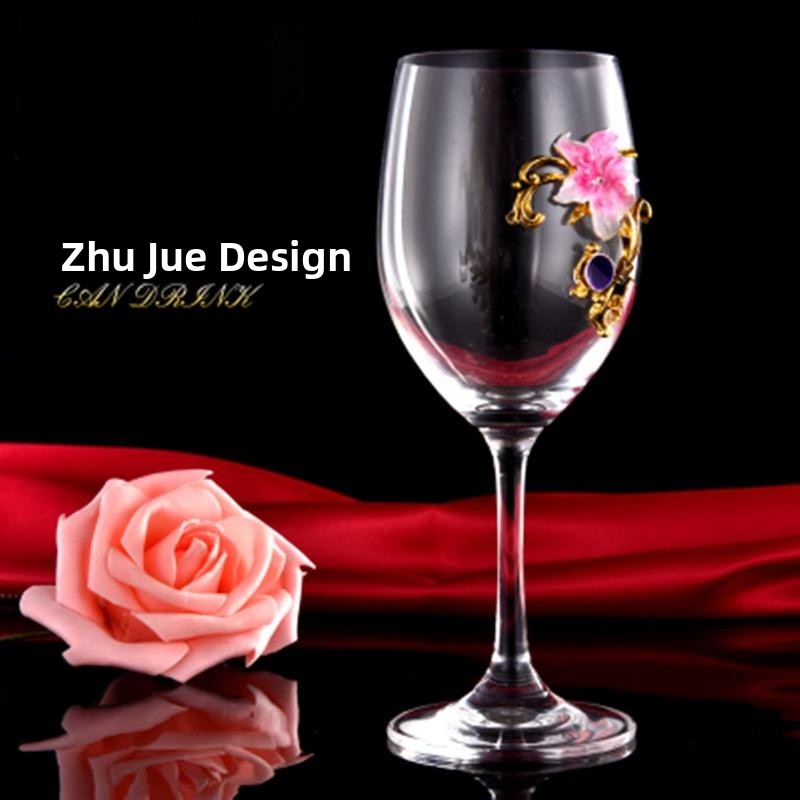 Elegant Enamel Red Wine Glasse - đánh giá và giá Highball Glass Set