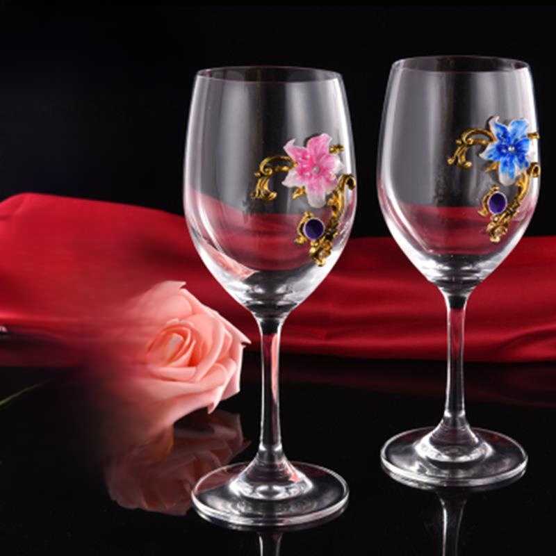 Elegant Enamel Red Wine Glasse - đánh giá và giá Highball Glass Set