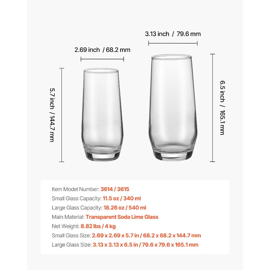 Drinking Glasses Set, 16-Piece - đánh giá và giá Highball Glass Set