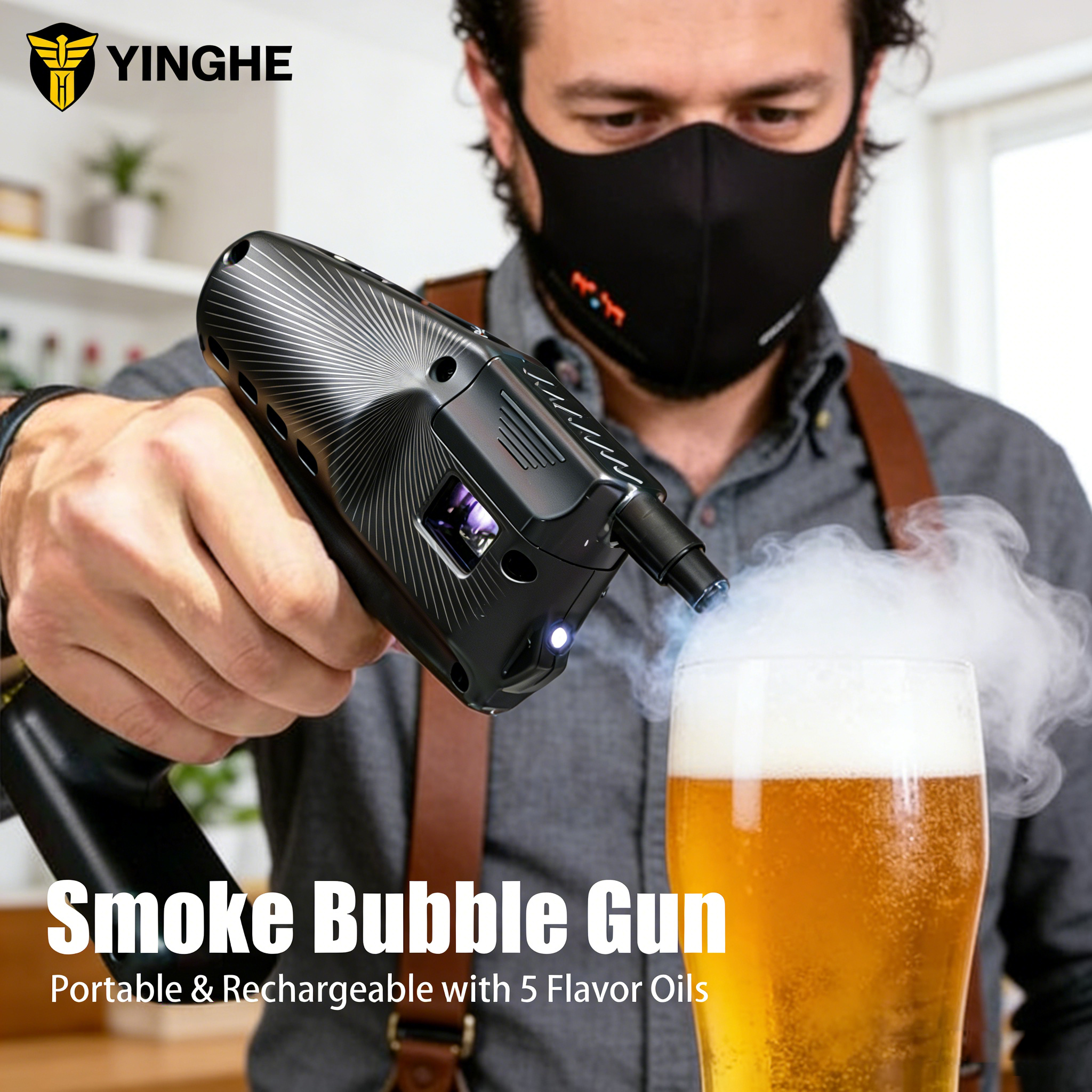 Cocktail Smoke Bubble Gun - US - đánh giá và giá Smoking Gun Kit