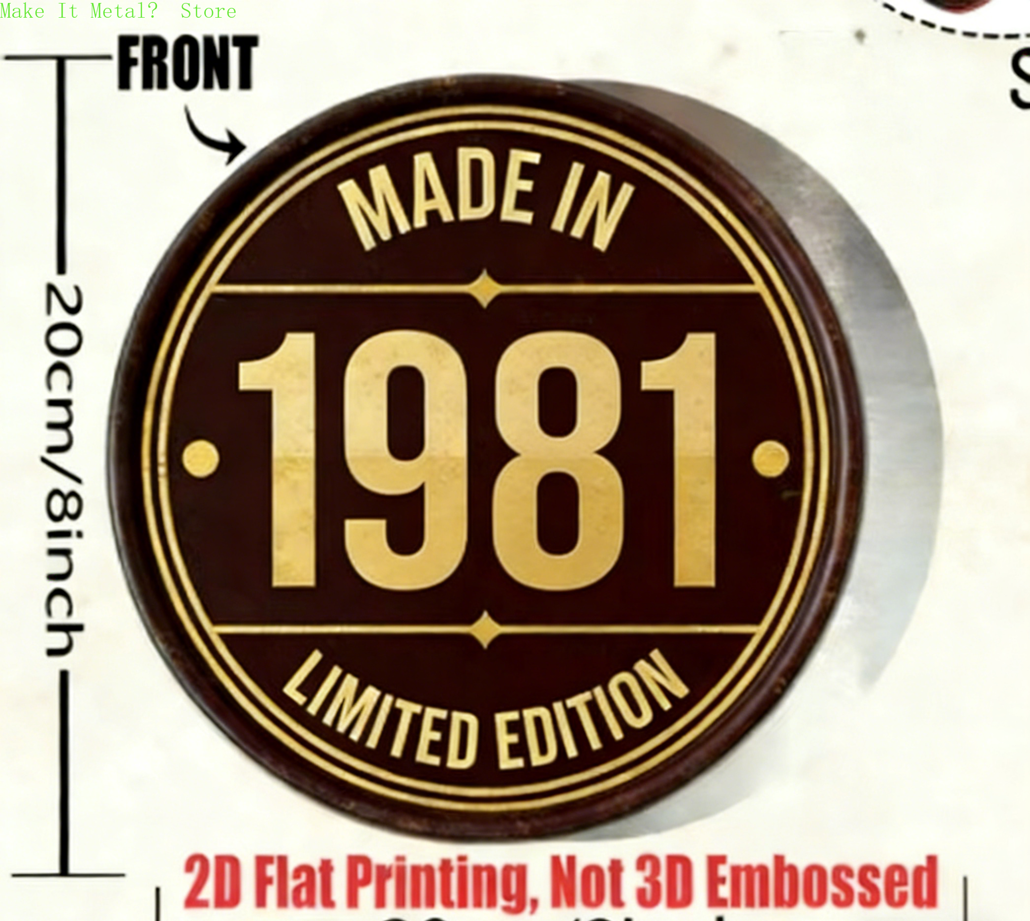 Made in 1971 20cm/8inch 2D Fla - đánh giá và giá Home Bar Cafe
