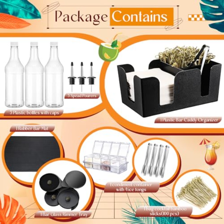 15 Pcs Bar Caddy Accessories 3 - đánh giá và giá Speed Pourer Cap