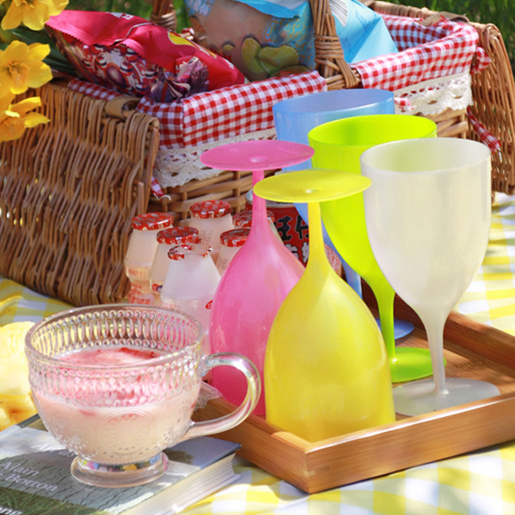 6Pcs Colorful Plastic Goblet S - đánh giá và giá Home Bar Set