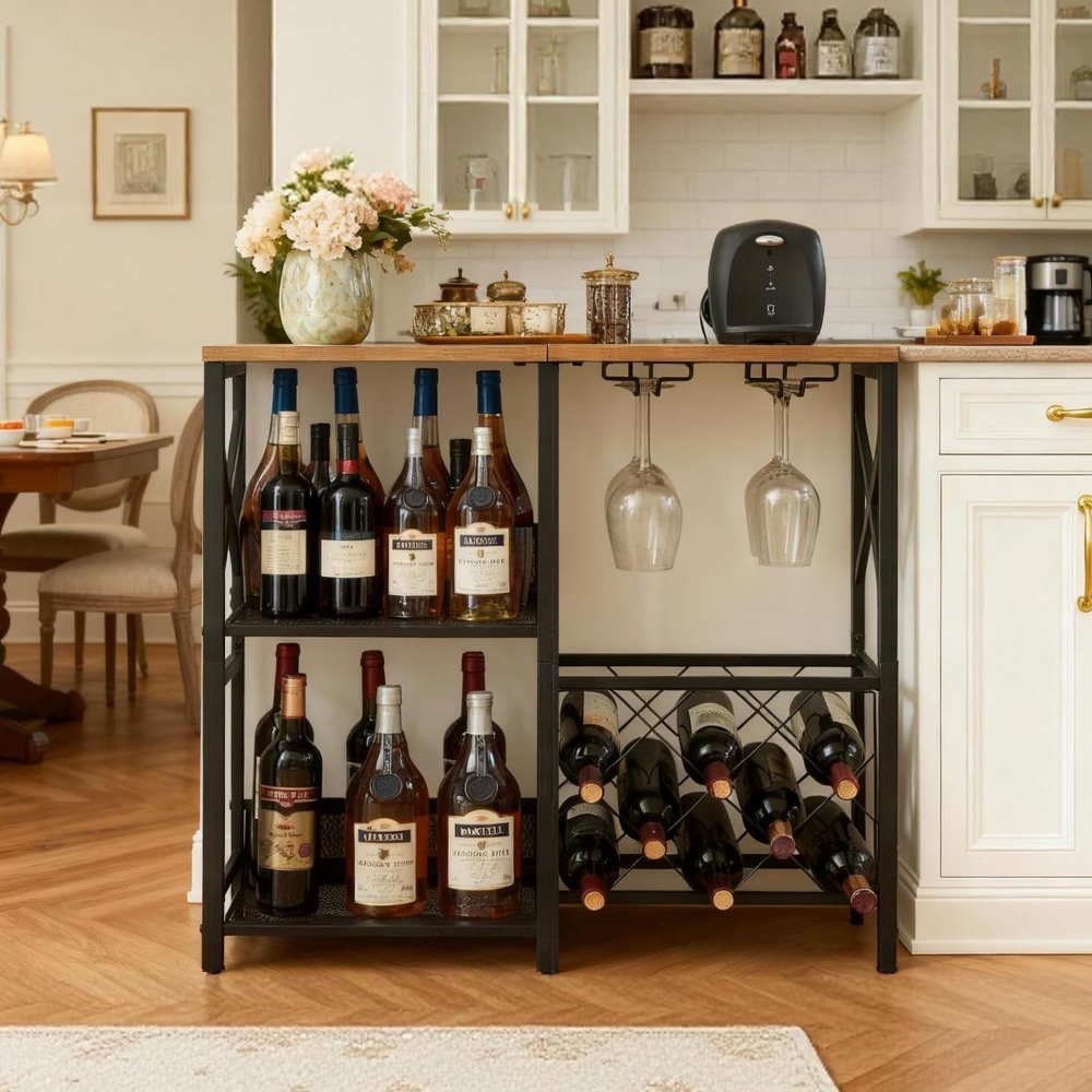 Rustic Freestanding Wine Rack  - đánh giá và giá Home Bar And Cabinet