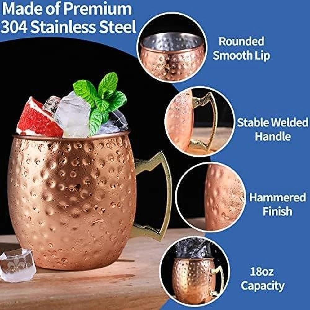 Moscow Mule Copper Mugs- Set o - đánh giá và giá Mule Copper Mug