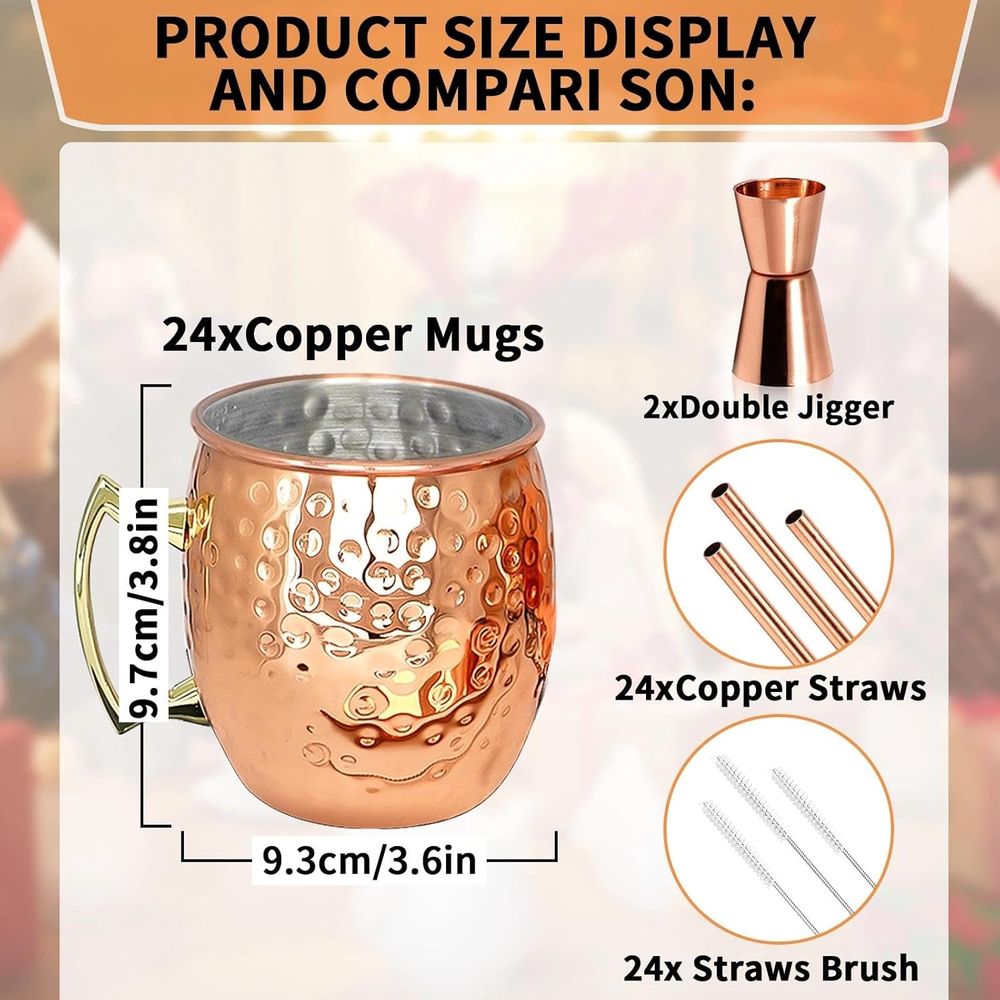 Moscow Mule Copper Mugs- Set o - đánh giá và giá Mule Copper Mug
