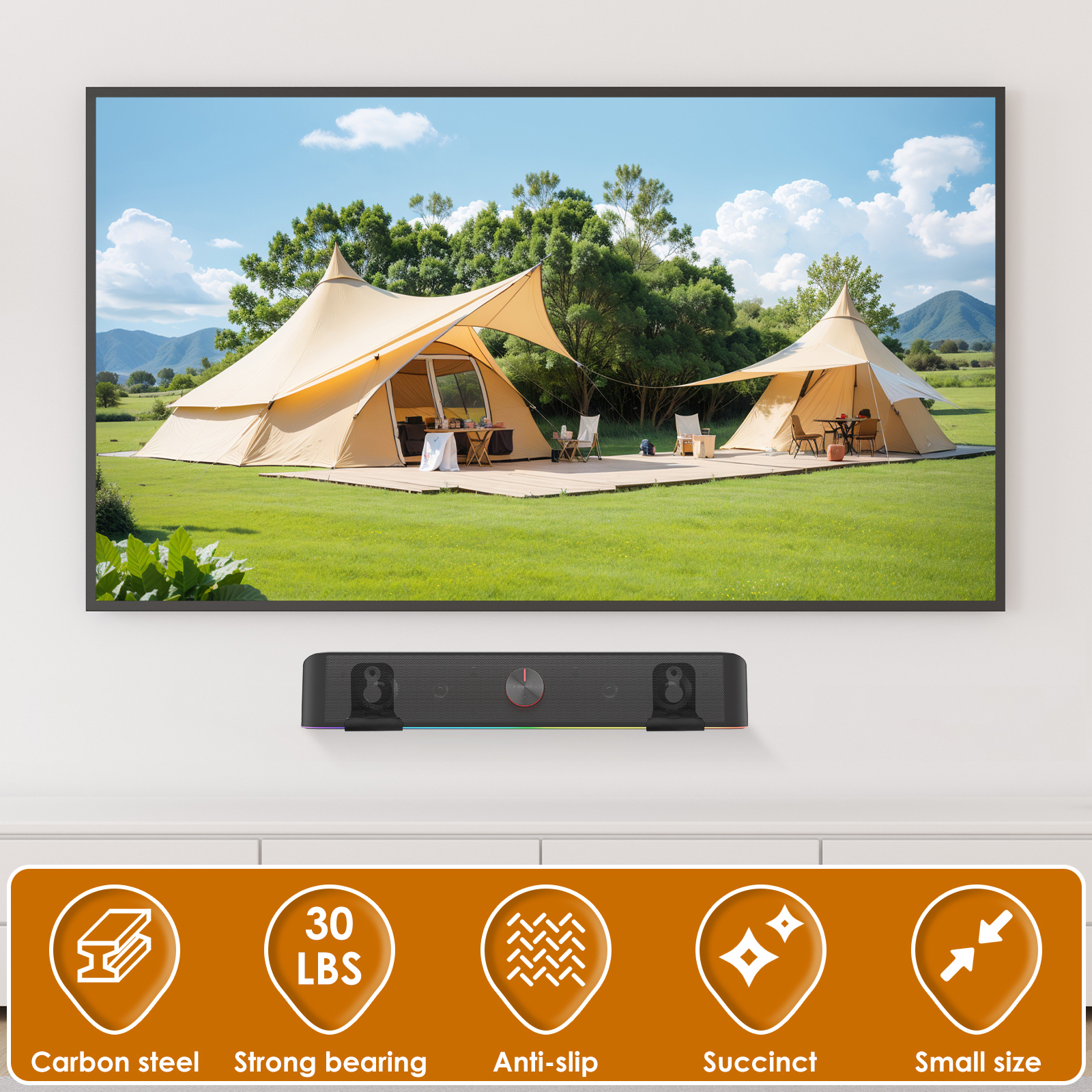 2Pcs Soundbar Speaker Stands W - đánh giá và giá Home Bar Setup