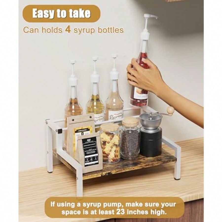 Coffee Syrup Rack Organizer Fo - đánh giá và giá Home Bar And Coffee