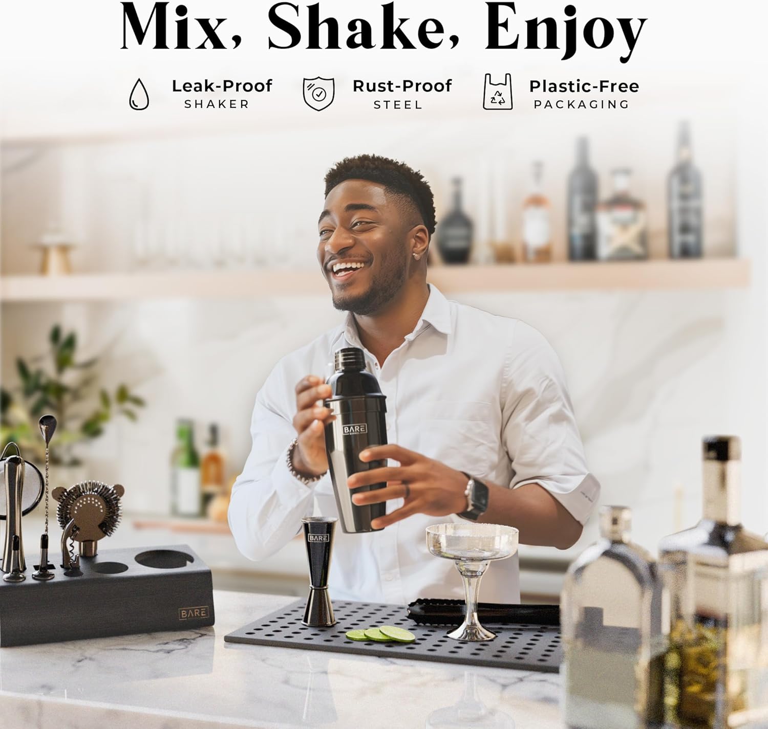 14-Piece Cocktail Shaker Set B - đánh giá và giá Home Bar Set