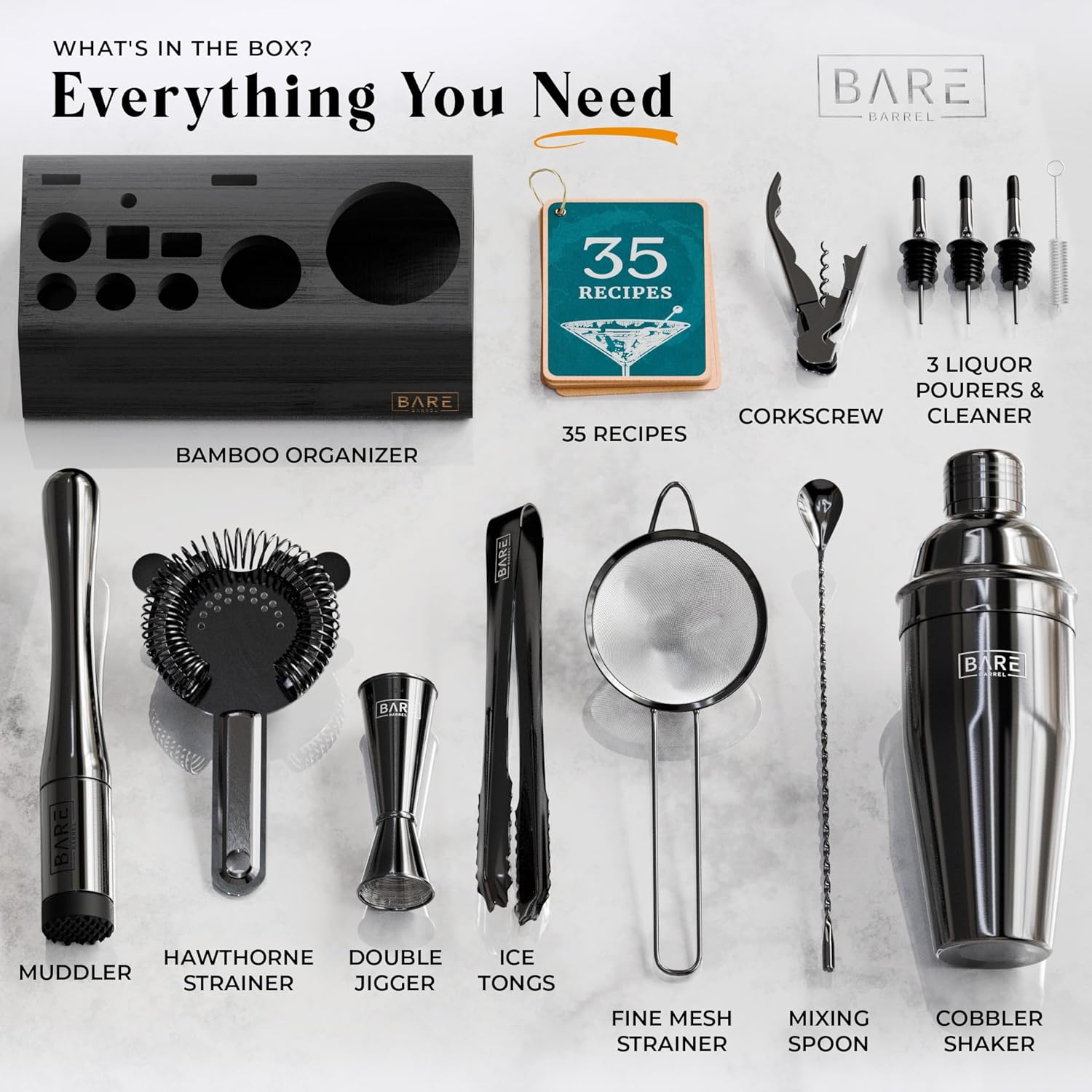 14-Piece Cocktail Shaker Set B - đánh giá và giá Home Bar Set