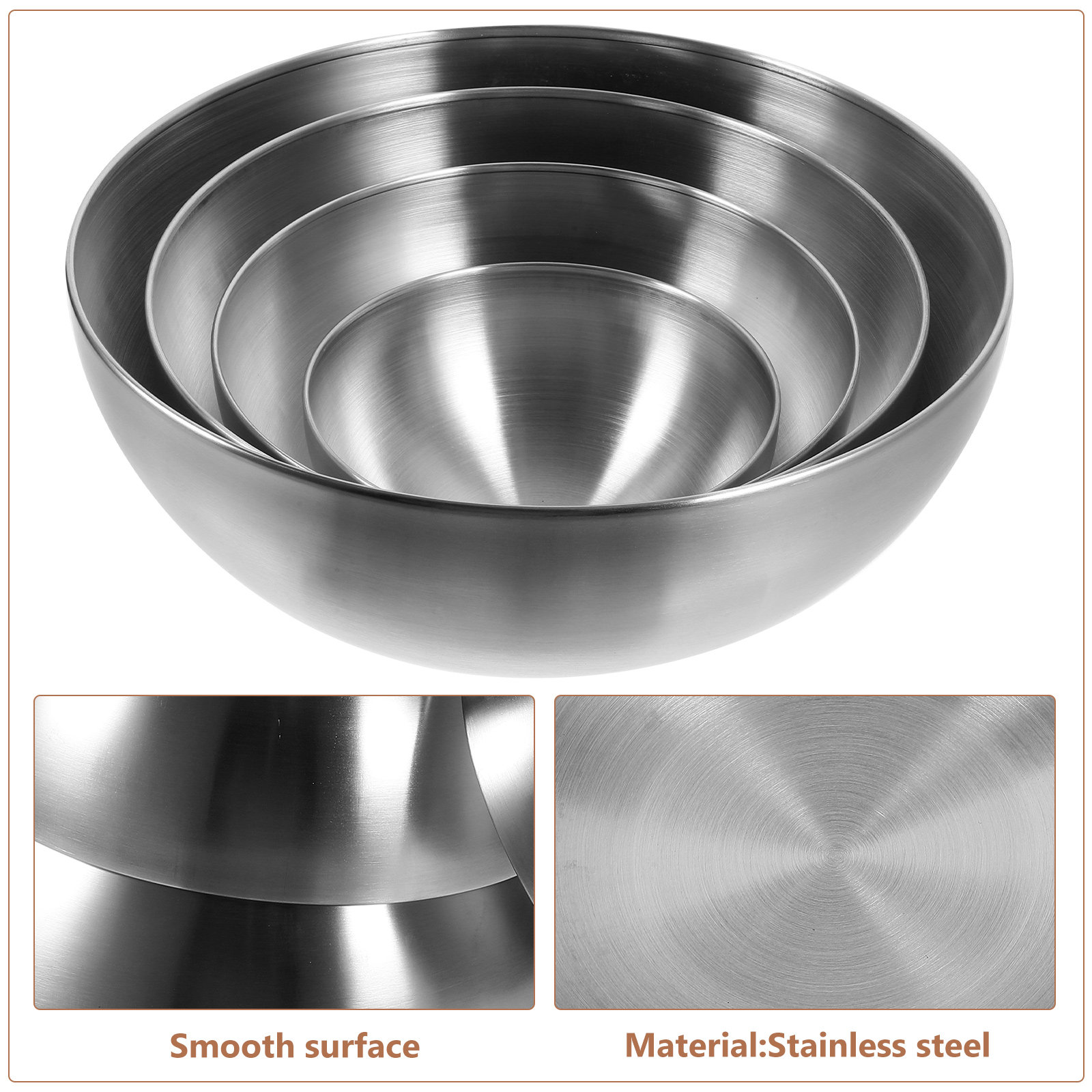 4Pcs Stainless Steel Bowl Set  - đánh giá và giá Home Bar Set