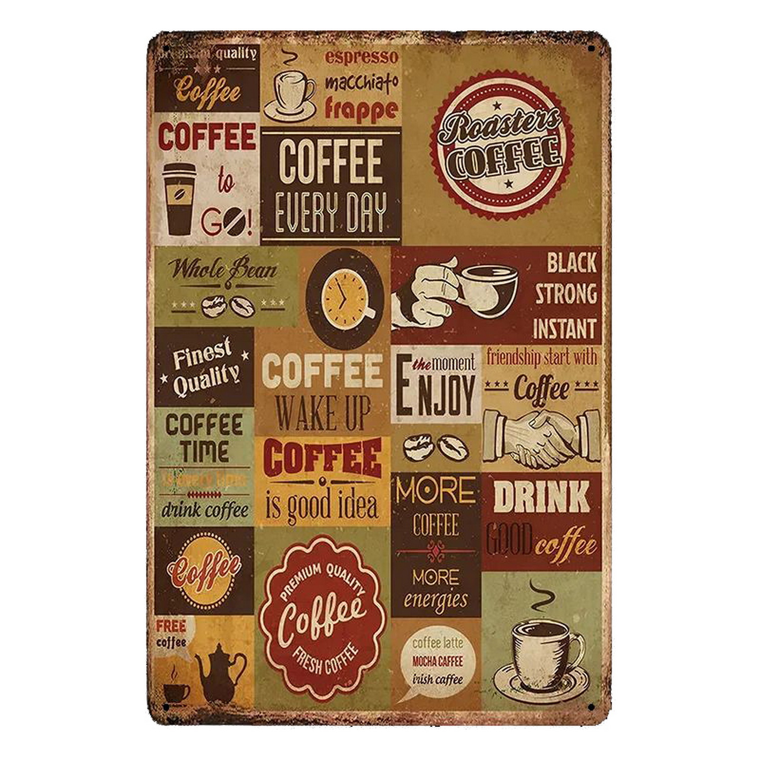 Metal Tin Signs Italian Coffee - đánh giá và giá Home Bar And Coffee